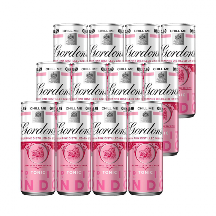 Gordon's Pink Gin cans (case of 12)