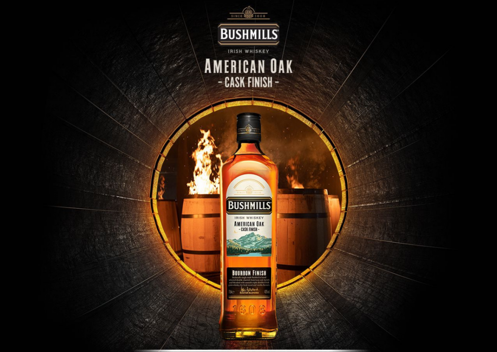 bushmills american oak cask finish irish whiskey